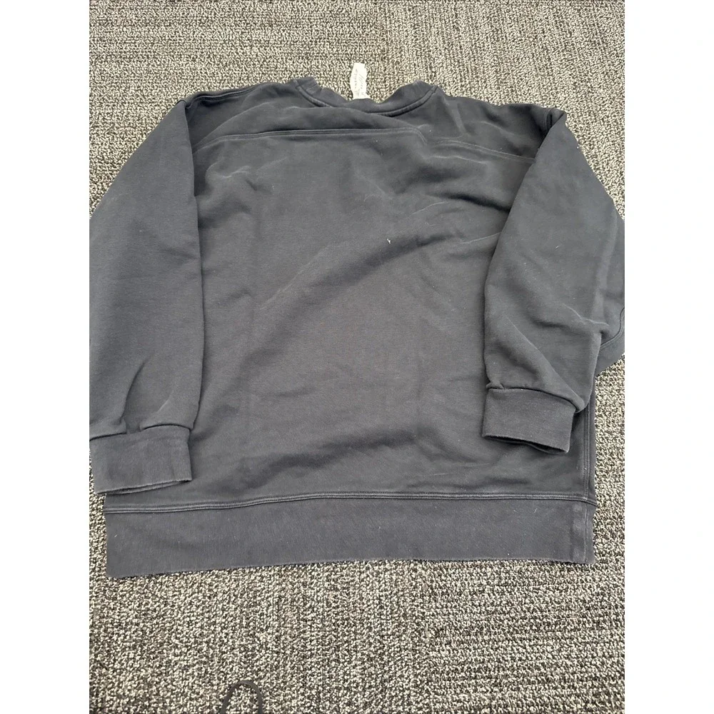 Lululemon Women's SZ 6 Oversized Crew Washed Black Spell‎ Out